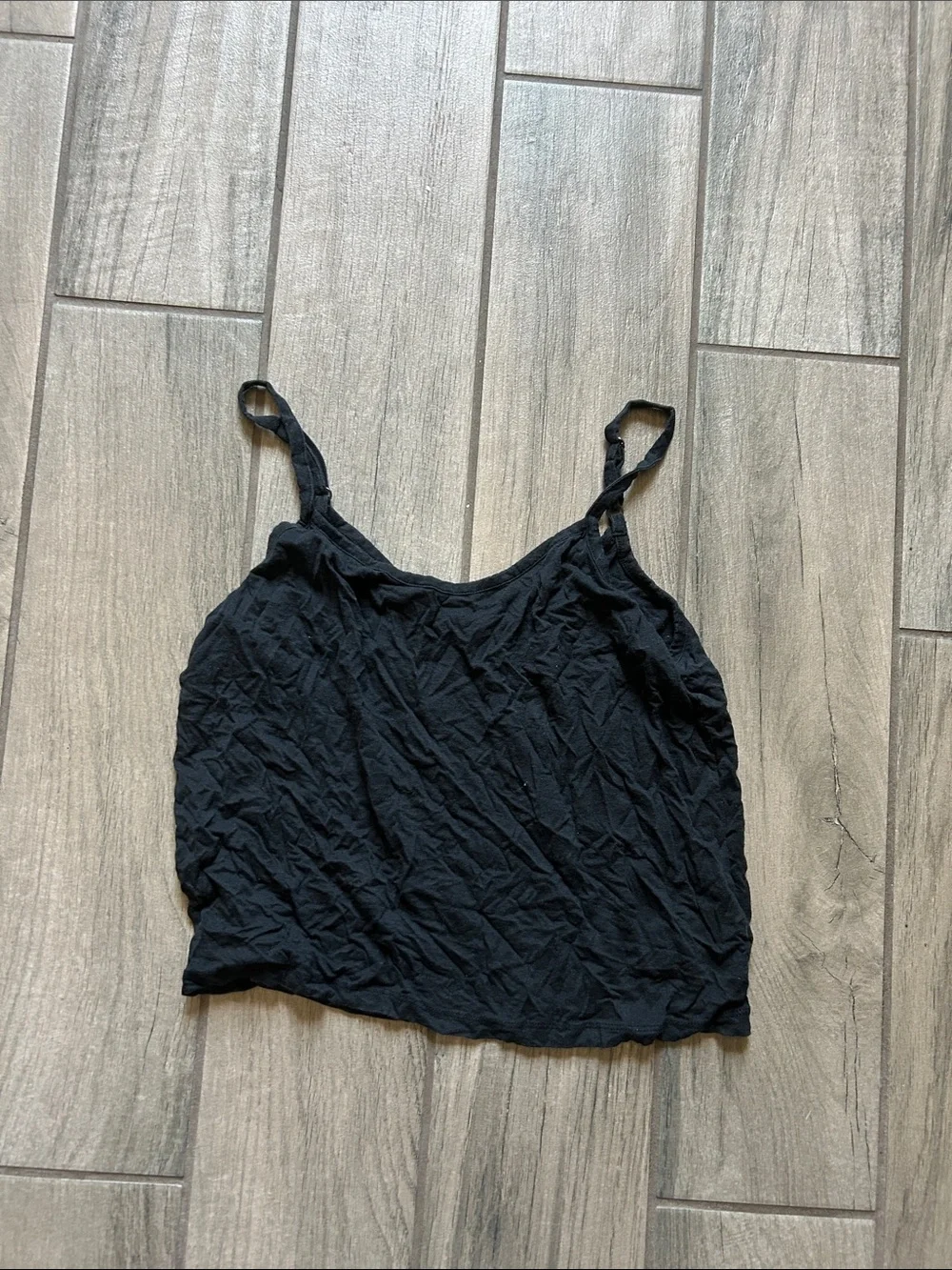 Free People Black Spaghetti Strap Cami